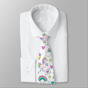 Cute Unicorn Pattern Tie