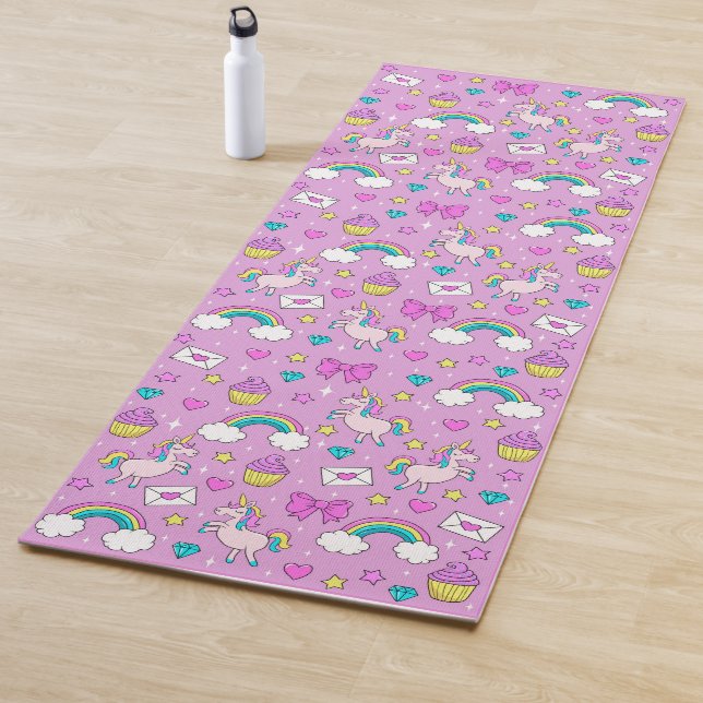 Cute Unicorn Pattern Yoga Mat (In Situ)