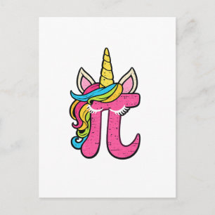 Cute Unicorn Pi Day 3.14 Math Number Pi Pun T-Shir Postcard