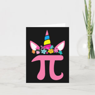Cute Unicorn Pi Math Pun Pi Day Math Science Cute Card