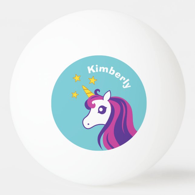 Cute unicorn ping pong balls for table tennis (Front)