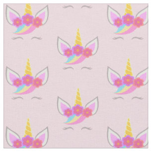 Cute Unicorn Pink Fabric