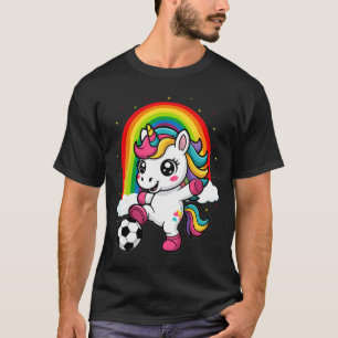 Cute Unicorn Playing Soccer _1 T-Shirt