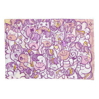 Cute Unicorn Pony: Magic Doodle Collection Pillowcase