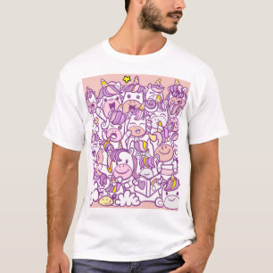 Cute Unicorn Pony: Magic Doodle Collection T-Shirt