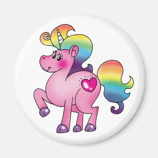 cute unicorn pony magnet (Front)