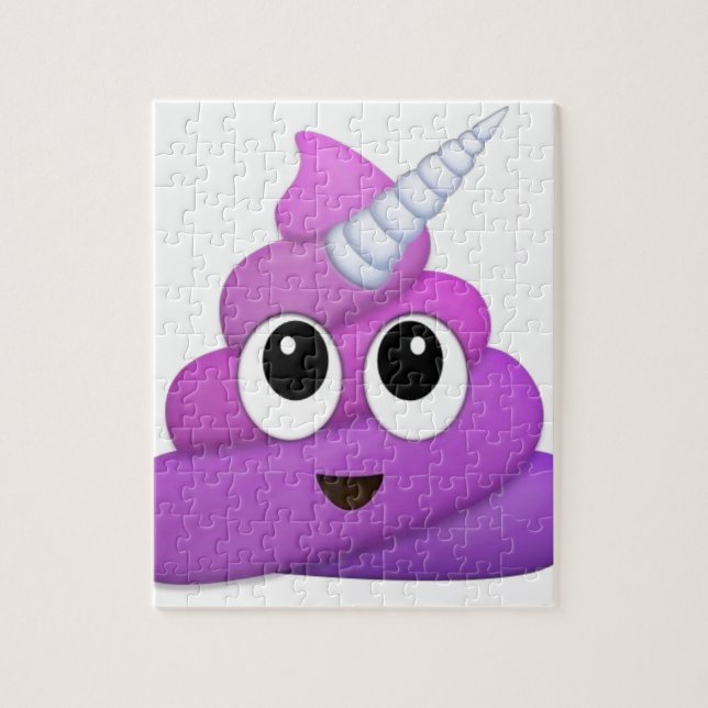 Cute Unicorn Poop emoji Jigsaw Puzzle (Vertical)