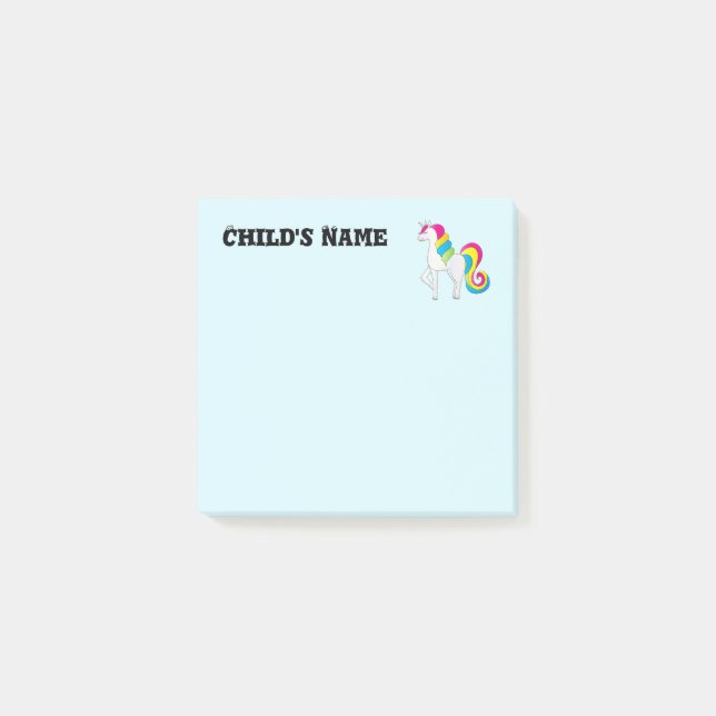 Cute Unicorn Post-it Notes (Front)