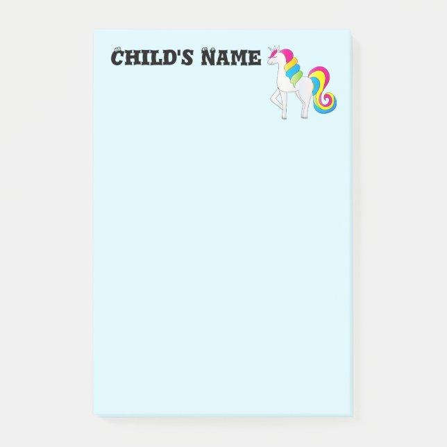 Cute Unicorn Post-it Notes (Front)