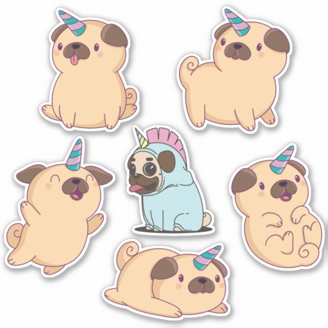 Cute Unicorn Pugs (Front)