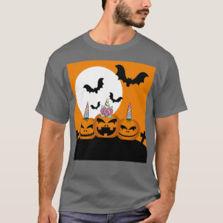 Cute Unicorn Pumpkin for Halloween T-Shirt