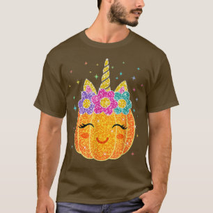 Cute Unicorn Pumpkin Halloween Thanksgiving T-Shir T-Shirt