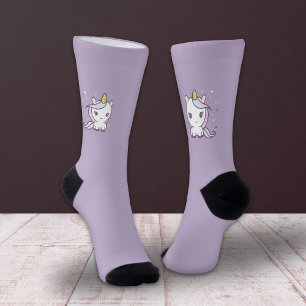 Cute Unicorn Purple Socks