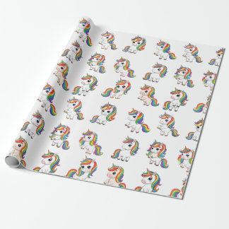 Cute Unicorn Rainbow Birthday Wrap Wrapping Paper