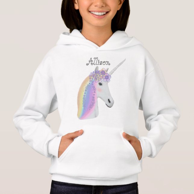 Cute Unicorn Rainbow Fantasy Girl's Personalized (Front)