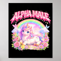 Cute unicorn rainbow floral funny for men women