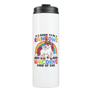 Cute Unicorn Rainbow Funny Thermal Tumbler