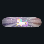 Cute Unicorn,Rainbow,Galaxy Skateboard<br><div class="desc">Cute unicorn on galaxy background.</div>