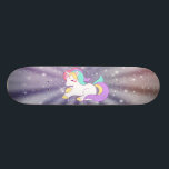 Cute Unicorn,Rainbow,Galaxy Skateboard<br><div class="desc">Cute unicorn on galaxy background.</div>