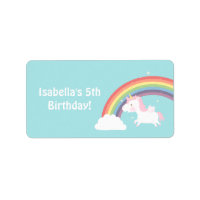 Cute Unicorn Rainbow Girls Birthday Party