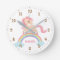 Cute Unicorn Rainbow Girls Room Decor Wall Clock