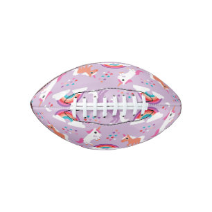 Cute Unicorn Rainbow Purple Football