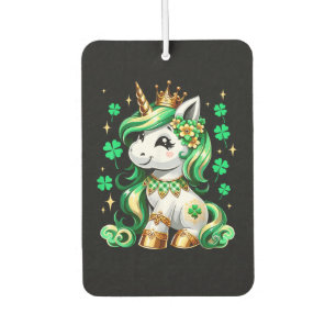 Cute Unicorn Shamrock St Patricks Day Car Air Freshener