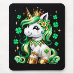 Cute Unicorn Shamrock St Patricks Day  Mouse Pad<br><div class="desc">Cute Unicorn Shamrock St Patricks Day</div>