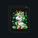 Cute Unicorn Shamrock St Patricks Day  Postcard<br><div class="desc">Cute Unicorn Shamrock St Patricks Day</div>