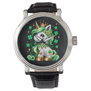 Cute Unicorn Shamrock St Patricks Day Watch