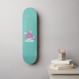 Cute unicorn skateboard