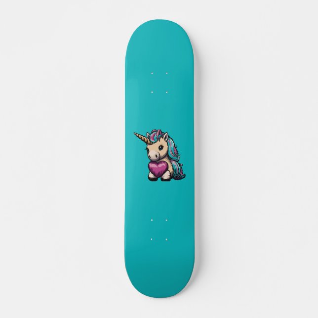 Cute Unicorn Skateboard (Front)