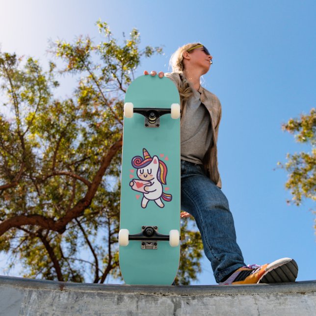 Cute unicorn skateboard (Outdoor 1)