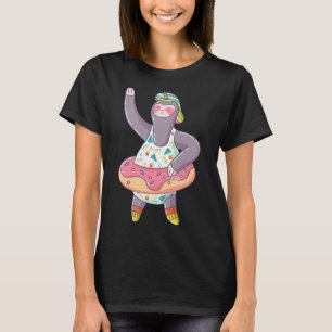 Cute Unicorn Sloth With Doughnut Inflatable Float T-Shirt