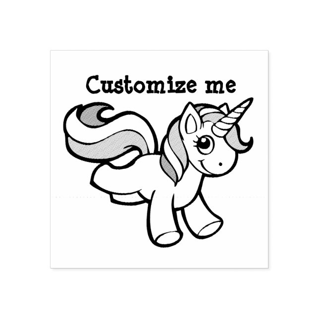 Cute unicorn stamp (Imprint)