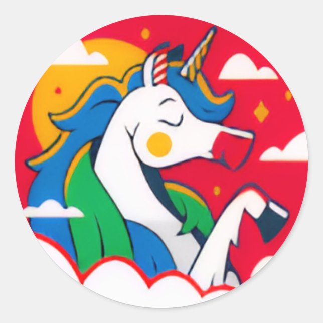 Cute unicorn sticker (Front)