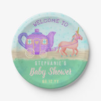 Cute Unicorn Tea Party Baby Shower Chariot