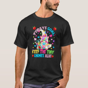 Cute Unicorn Teacher Gnome Mum Quote For Women  Te T-Shirt