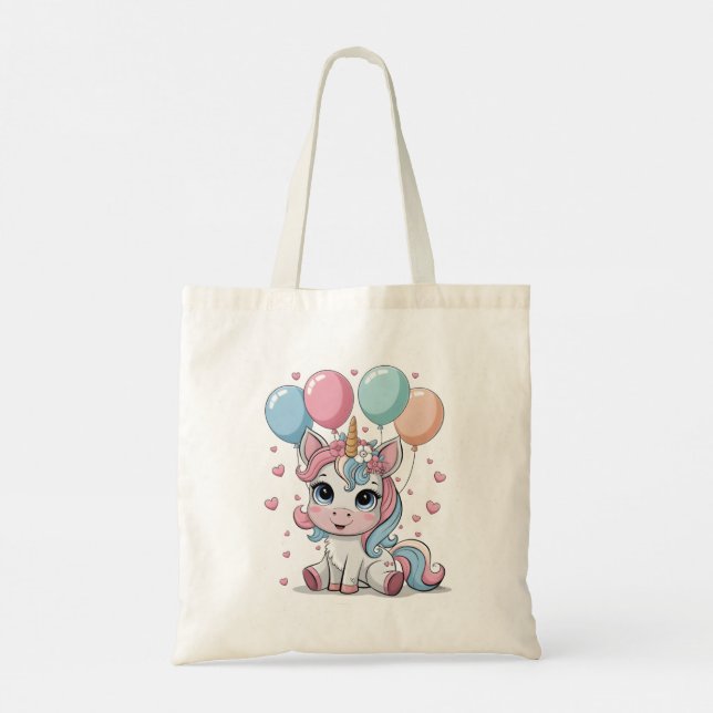 Cute unicorn tote bag (Back)