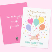 Cute Unicorn Valentine's Day Kids Classroom