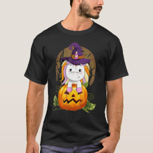 Cute Unicorn Witch Pumpkin Halloween Costume Boys T-Shirt