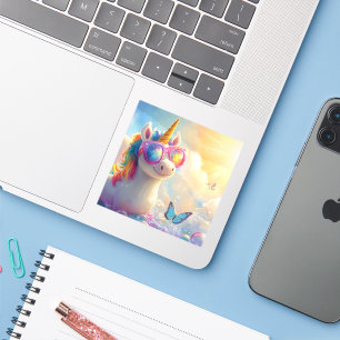 Cute Unicorn with Sunglasses: Magical and Fun