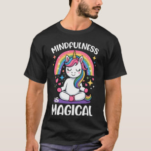 Cute Unicorn Yoga Mindfulness T-Shirt