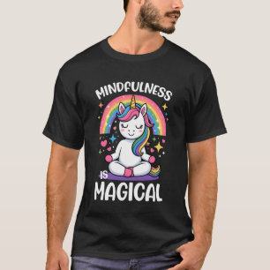 Cute Unicorn Yoga Mindfulness T-Shirt