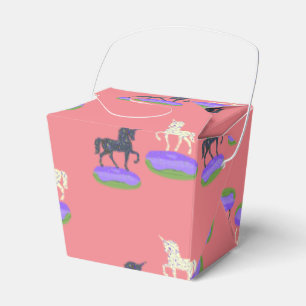 Cute Unicorns Doughnuts Pattern Favour Box