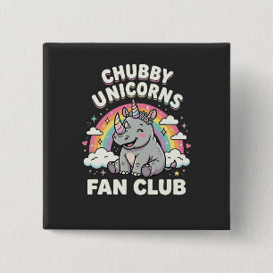 Cute Unicorns Fan Club Magical Rainbow Unicorn 15 Cm Square Badge