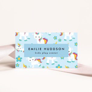 Cute Unicorns, Kids Play Centre, Activity Centre Business Card