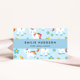 Cute Unicorns, Kids Play Centre, Activity Centre Business Card