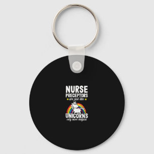 Cute Unicorns Nurse Preceptor Nursing Medical RN T Key Ring