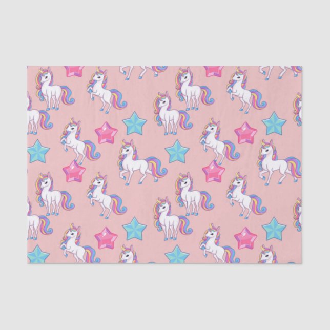 Cute Unicorns Tissue Paper (Front)